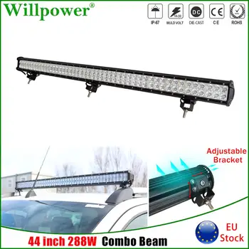 

Car Roof 44 inch 288W LED Work Light Bar For Jeep Polaris UTV 4x4 SUV 4WD Off Road Boat Combo LED Bar Bottom Mount Driving Lamp
