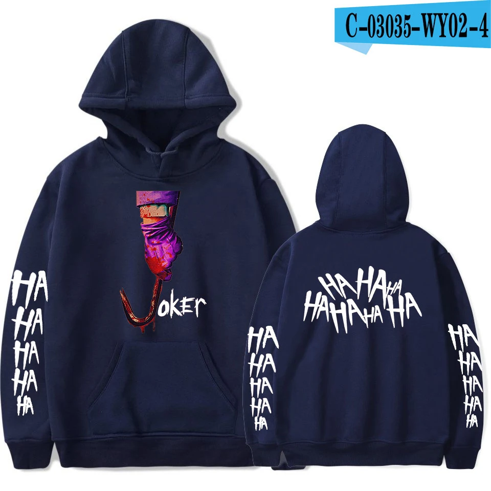 Joker/модные, популярные, подходящие, с капюшоном, комфортный для мальчиков и девочек, для мужчин и женщин, повседневные, Новые пуловеры, Джокер, с капюшоном, Популярные черные толстовки, топы - Цвет: navy blue