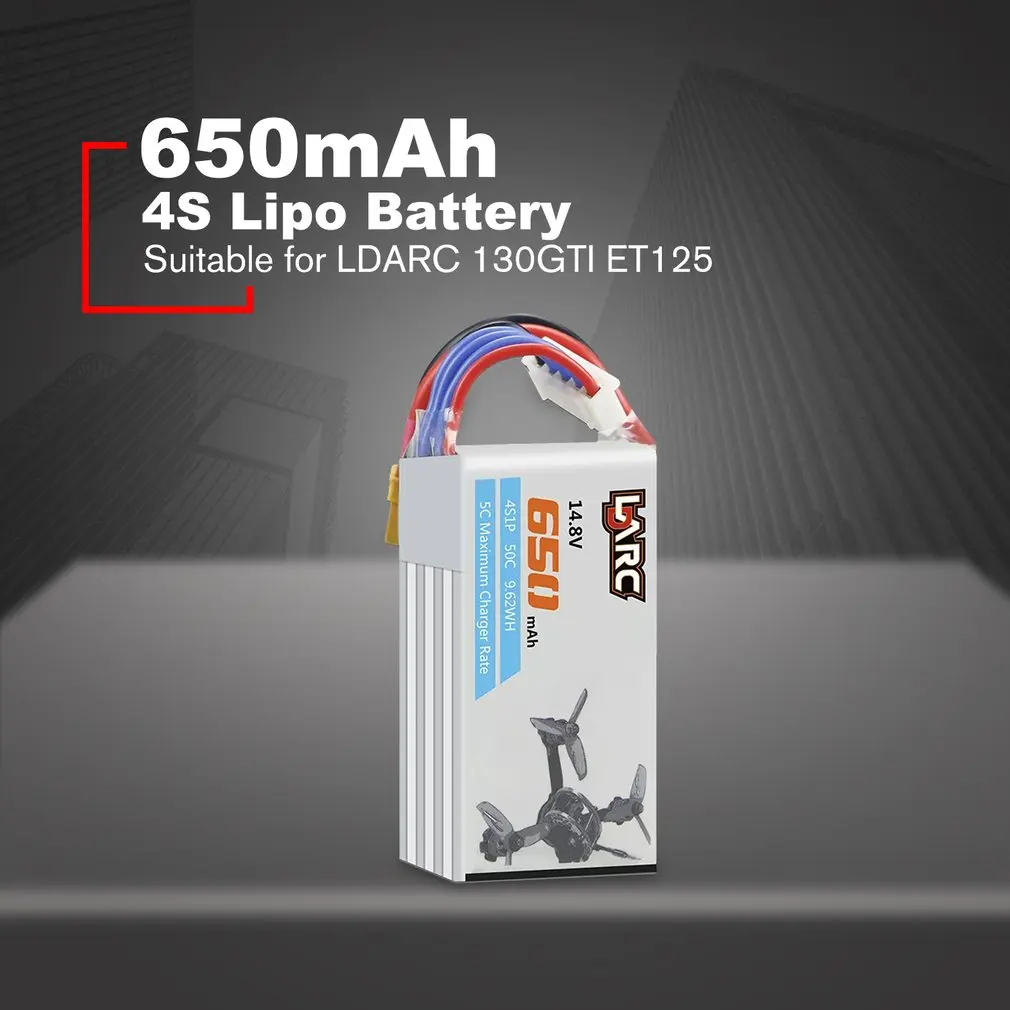 LDARC 14,8 V 650mAh 50C 4S Lipo аккумулятор набор для сборки дрона литиевая батарея электрическая Подсказка для LDARC 130GTI для ET125