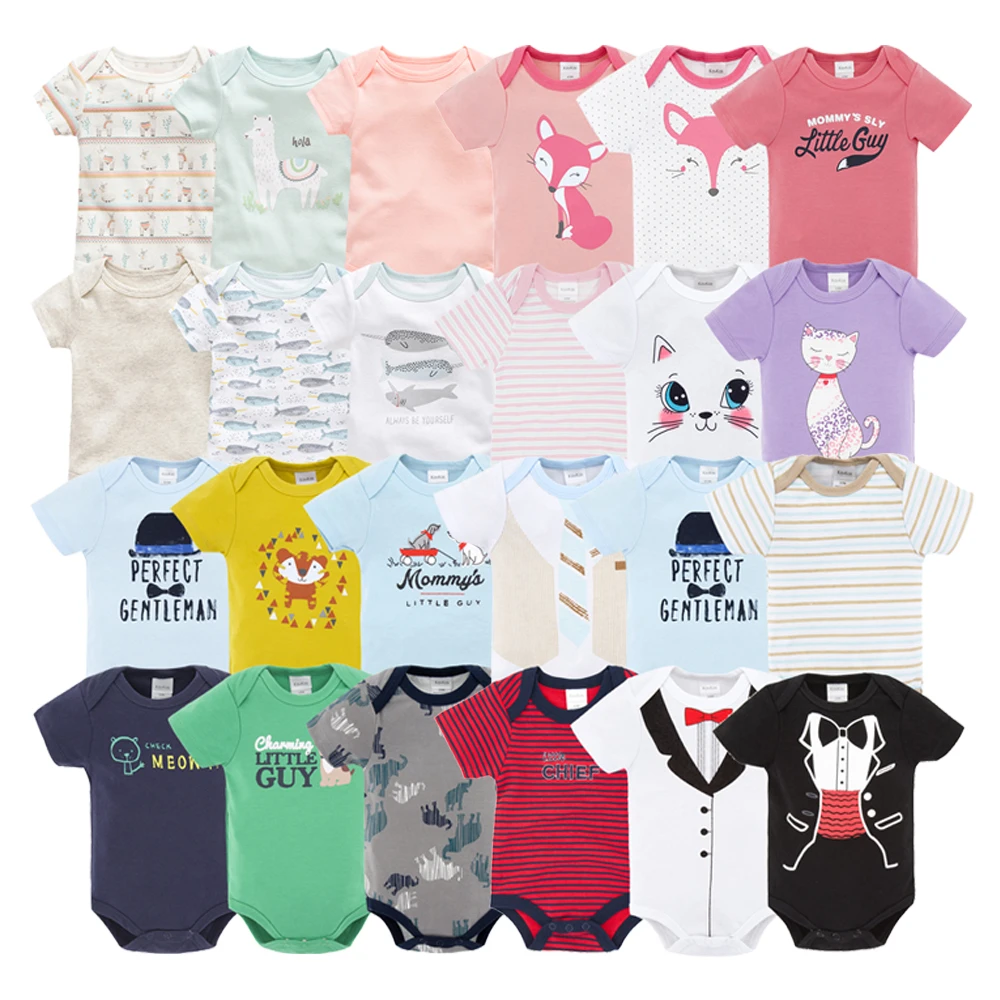 新ブランド 0 12monthes新生児少年新しい女の赤ちゃん綿ベビーボディースーツbebe少年服ボディ乳児 6 ピース ロット Bodysuits Aliexpress
