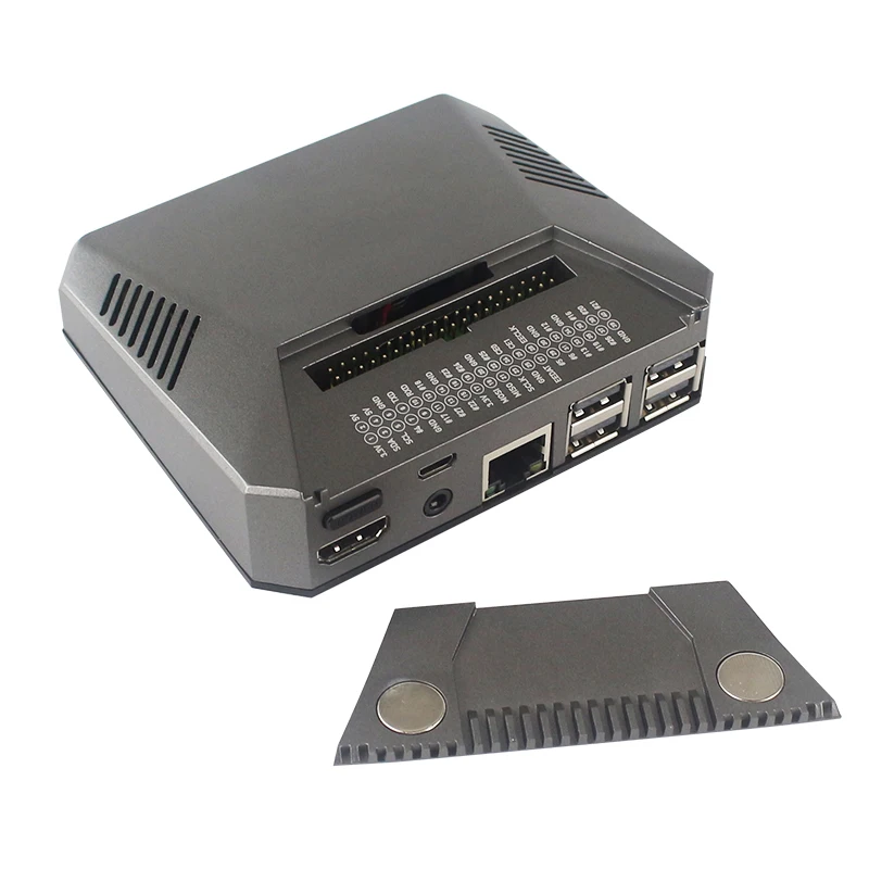 Аппарат аргоновой Raspberry Pi 3 Model B Plus Алюминий Чехол коробка с Мощность