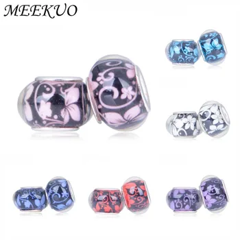 

charms Original Retail Fashion 6 Color Resin Beads Charms Fit Pandora Charms Bracelets Necklaces For DIY Women Jewerly