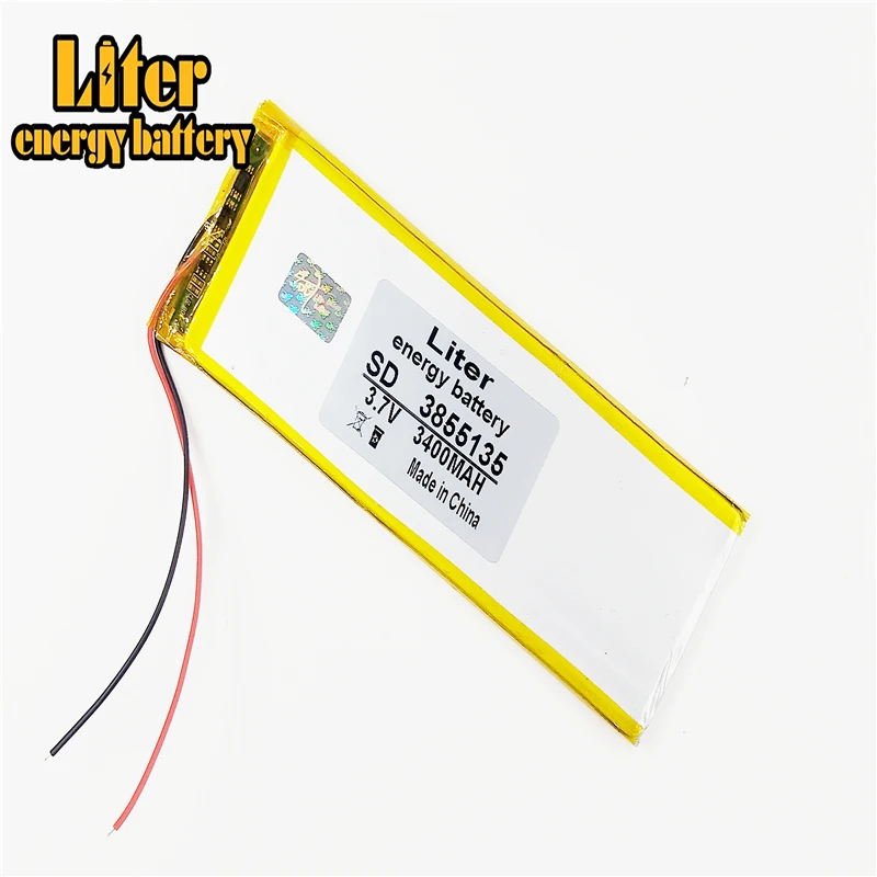 3855135 3 7 V 3400mah литий-полимерный аккумулятор планшета с защитной платой для PDA Tablet PCs