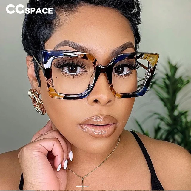 Oversize Glasses Frame Woman Transparent  Vintage Oversized Eyeglass Frames  - New - Aliexpress