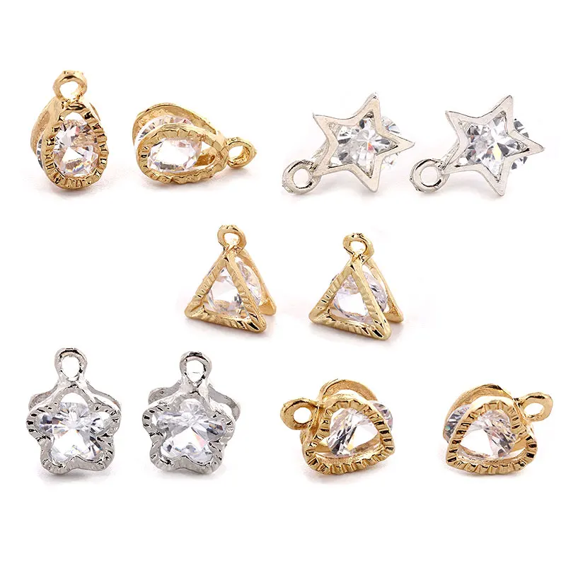 10 шт. подвески звезда/овал/Сердце/цветок/круглый маленький кулон