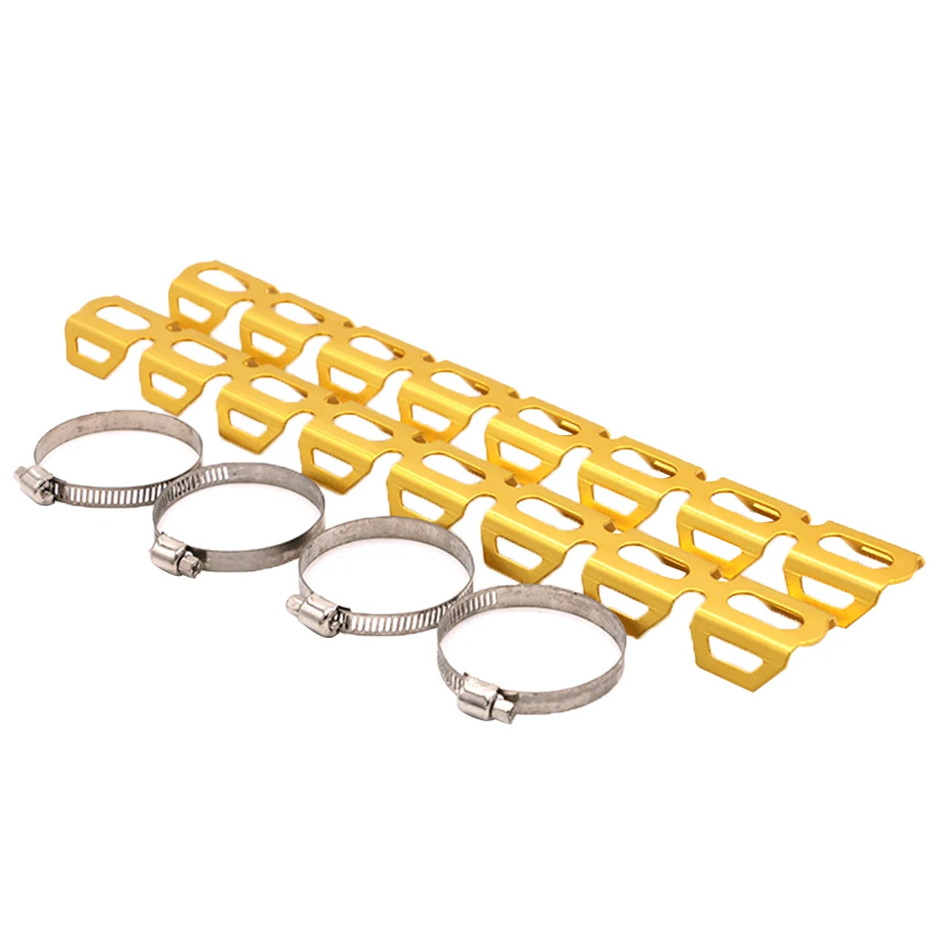  4 Colors Heat Shield Motorcycle Exhaust Muffler Pipe Leg Protector with 4 Clamps for BMW R1200GS Universal