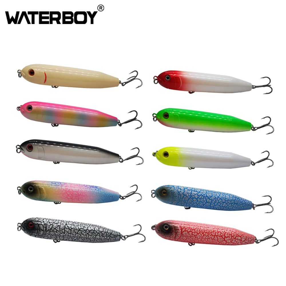 WATERBOY TW Topwater карандаш приманка 10 см 20 г бас Щука воблер твердая плавающая