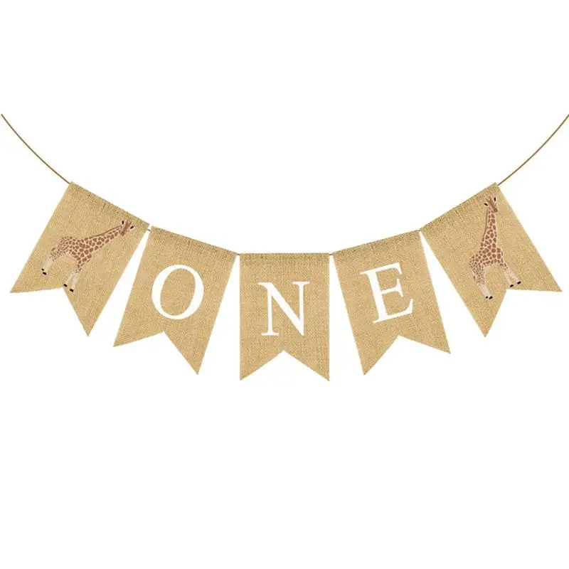 Burlap Banner Flags Flags Decorations Party Flag Fishtail Flag Burlap Banner