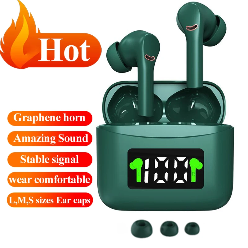 Водонепроницаемые tws наушники AKCE со светодиодной подсветкой беспроводные bluetooth