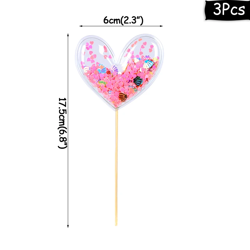 WEIGAO Bling Fairy ПВХ Топпер для торта Звезда облако Корона Радуга Единорог украшение день рождения единорог Радуга украшения торта поставки - Цвет: 3pcs PVC Topper-I
