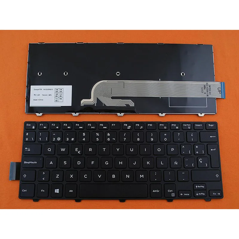 Новая клавиатура SP с испанской раскладкой для ноутбука Dell Inspiron 14 5442 5445 5447 5448 5451 5455