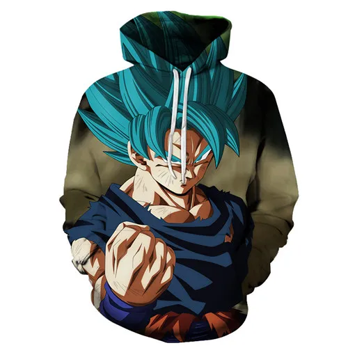 Мультфильм Dragon Ball толстовки с принтами мужские из аниме Goku дизайн Уличная Для мужчин весна пуловер с длинными рукавами Homme - Цвет: AFKH1452(Asian Size)
