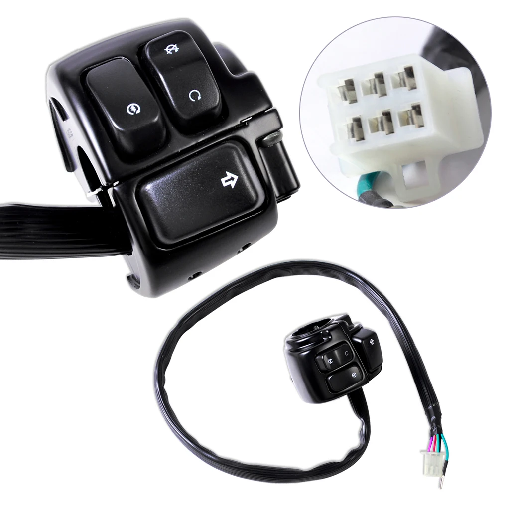 25mm 1" Handlebar Horn Turn Signals ON/OFF Switch For Harley