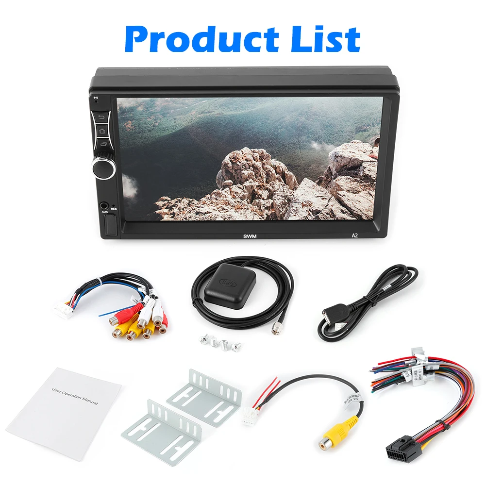 Автомагнитола SWM A2 7 дюймов Android 8 1 Bluetooth Wi Fi USB радио приемник GPS для вождения