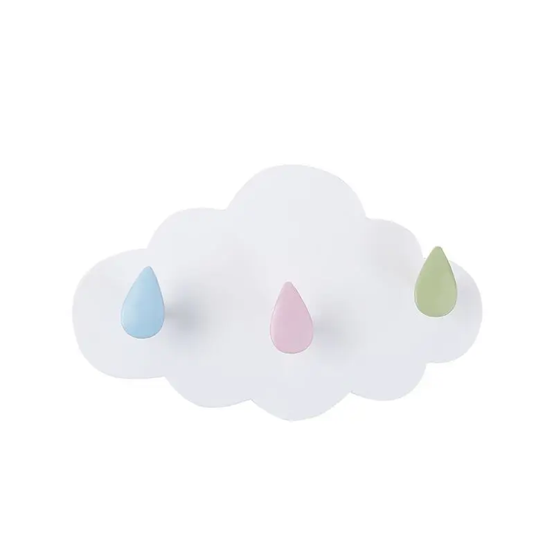 Creative Seamless Strong Hook Kitchen Storage Rack Durable Key Holder Cloud Cartoon Glue Bathroom Wall Mounted Hook