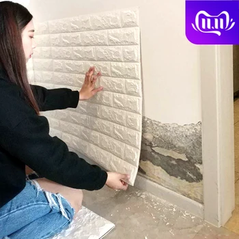 

DIY 3D Wall Stickers Self Adhesive Foam Brick Room kitchen Decor Wallpaper Wall Decor Living Wall Sticker for Kids Room Decor