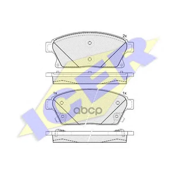 181939_колодки Дисковые Передние! Opel Astra, Chevrolet Cruze 1.4-2.0 09 Icer 181939 Icer арт. 181939
