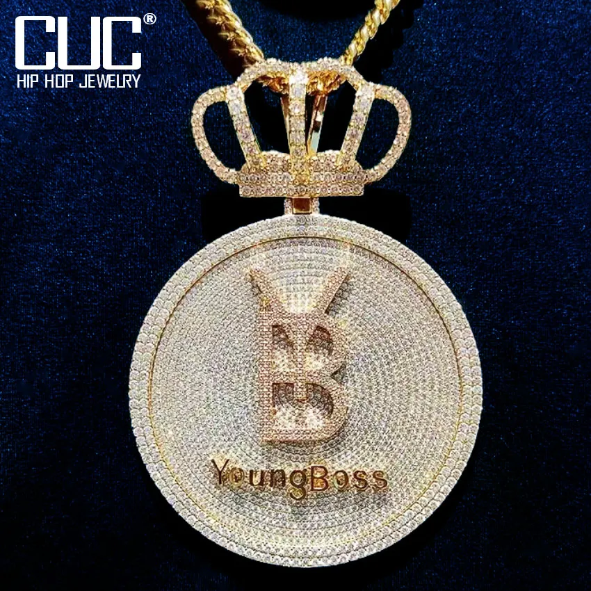 Colgante Charm Bling De San Lázaro - Aleación Bañada En Oro 14K Con Circonitas Cúbicas - Estilo Hip Hop
