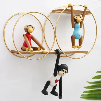 

[HHT]Nordic Creative Hanging Feet Monkey Room Bookcase Bookshelf Small Ornaments Bedroom Living Room Study Desk Home Decorations
