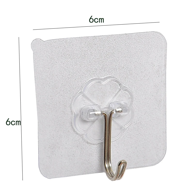 

1pc Wall Hooks Strong Invisible Transparent Suction Cup Sucker Wall Hanger Kitchen Bathroom Adhesive Hook Cartoon Adhesive Hook