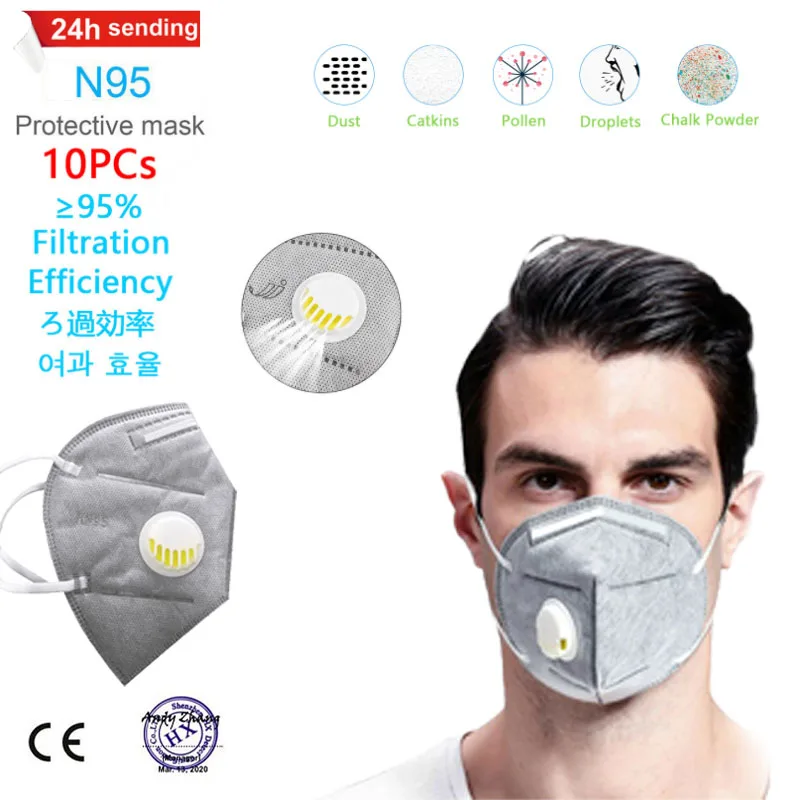 

Snelle Levering N95 Stofdicht Anti-Fog Non-woven En Ademend Gezicht Maskers N95 Masker 95% Filtratie Functies Pk KF94 FFP3 FFP2