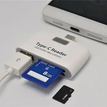 

4 in 1 S D Card Reader memoria s d micro Adapter carte s d Type C OTG Memory Cardreader For adaptador iphone Samsung MacBook