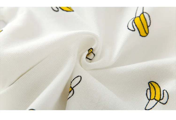 BOY'S Clothes with Short Sleeves New Style Cartoon Printed Casual Fold-down Collar White Background T-shirt CHILDREN'S Shor