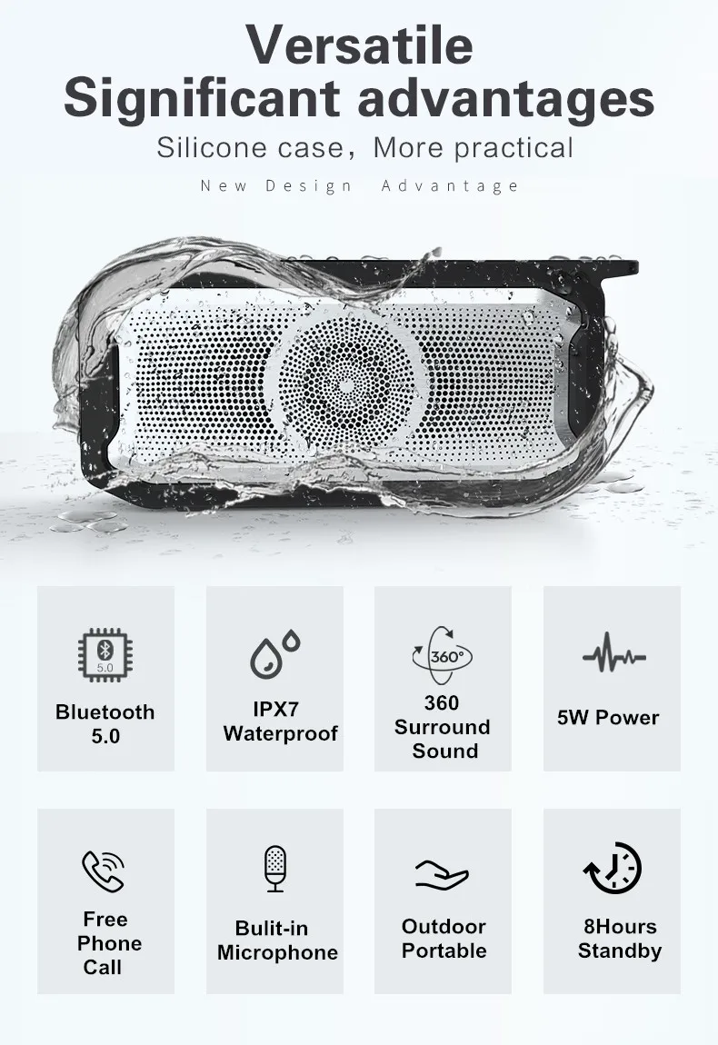 70 шт. мини портативный динамик Bluetooth 5,0 громкий динамик s Водонепроницаемый Открытый Пешие прогулки бас динамик с fm-радио TF DHL