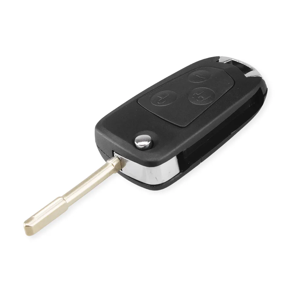 KEYYOU неразрезанный пустой 3 кнопки модифицированный складной дистанционный ключ флип Брелок оболочка для Ford Focus Mondeo Fiesta ка ключ чехол Stying - Количество кнопок: 3 buttons