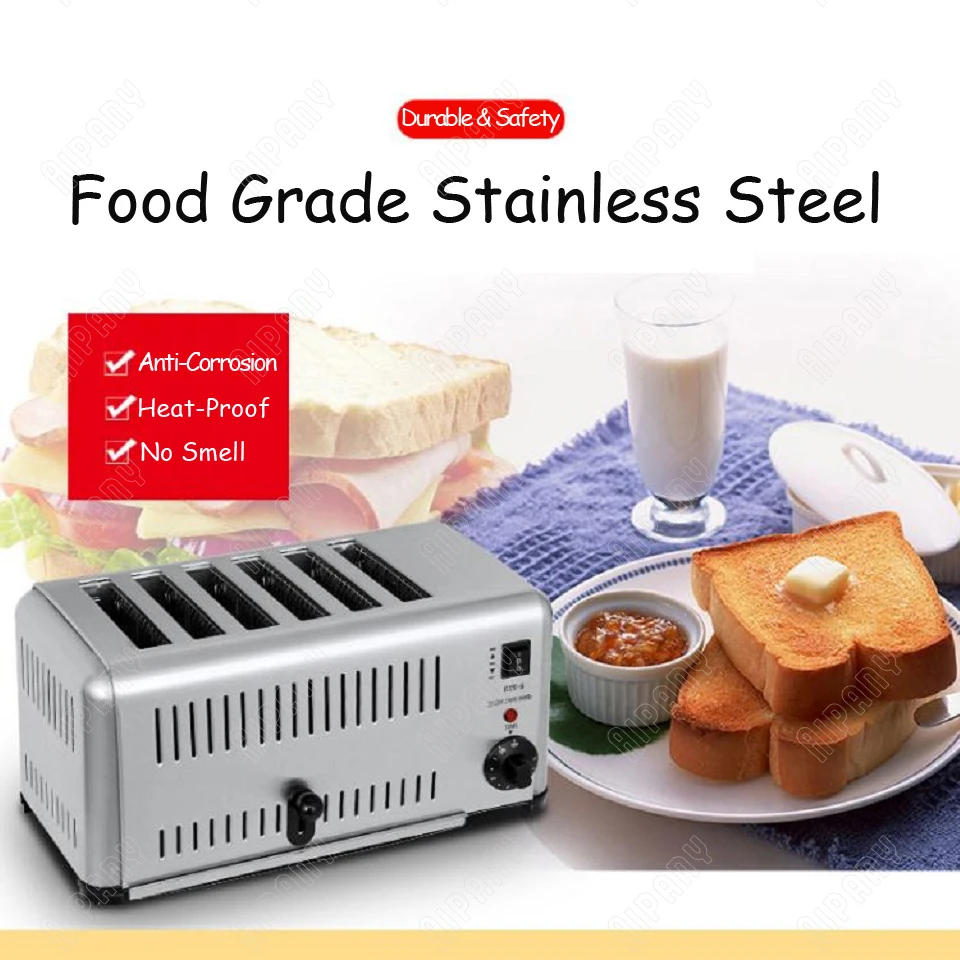 ETS4/ETS6 electric toaster 4-slice/6-slice bread sandwich maker popup toaster commercial/household wide slot mini toaster oven