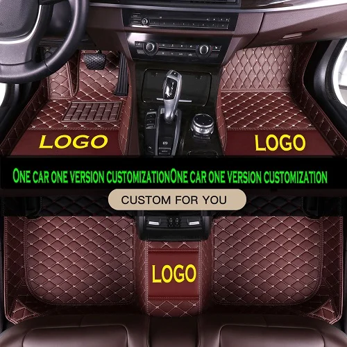 3D Автомобильные Коврики для geely panda mercedes s350 volkswagen caddy pathfinder аксессуары Водонепроницаемые кожаные коврики автомобильный коврик - Название цвета: Coffee
