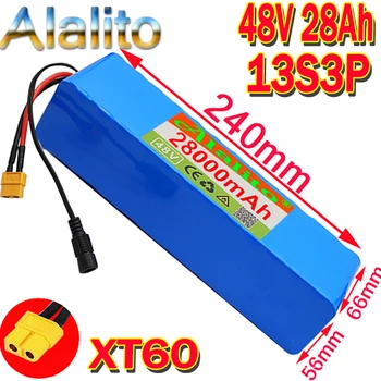 

48V battery 13s3p 28Ah battery pack 1000W high power battery Ebike electric bicycle BMS with xt60 plug