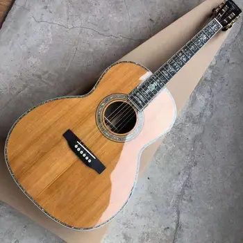 

40-inch round corner 6 Xuan 00045, log color spruce Korean pine panel, rose wood ebony fingerboard, abalone shell inlay edge. Fr