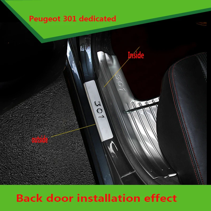 13-17 for Peugeot 301 Threshold Welcome pedal interior decoration refitted Peugeot  mark 301 special purpose