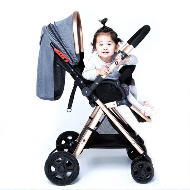$US $126.75  High Landscape baby stroller Light stroller Two-way Baby Pram Newborn umbrella carriage Shock Fold 
