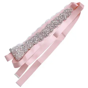 

Wedding Waistband Dress Belt Rhinestone Golden DWedding Dress Belt Crystal Wedding Sash For Bridal Wedding Dress Accessories