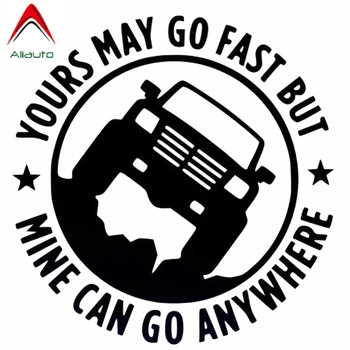 

Aliauto Creative Car Sticker Word Yours May Go Fast Mine Can Go Anywhere Vinyl Decal for Motorcycle Renault Opel Seat,15cm*15cm