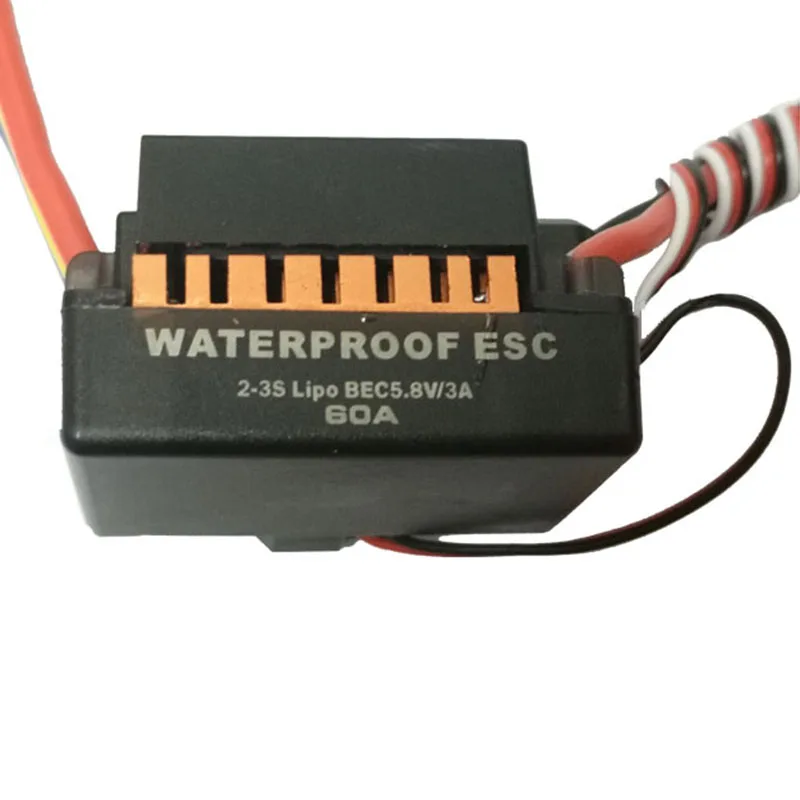 Водонепроницаемый 60A Rc бесщеточный Esc Bec части автомобиля электрический регулятор скорости с 5,8 V 3A Bec для 1/10 Rc автомобиль грузовик