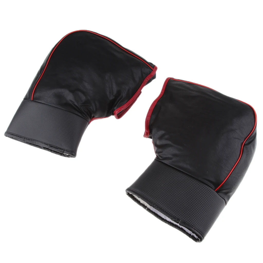 1 Pair Winter Thermal Motorcycle Handlebar Gloves Universal Windproof Waterproof Warm Motorbike Handle bar Hand Cover Muffs 