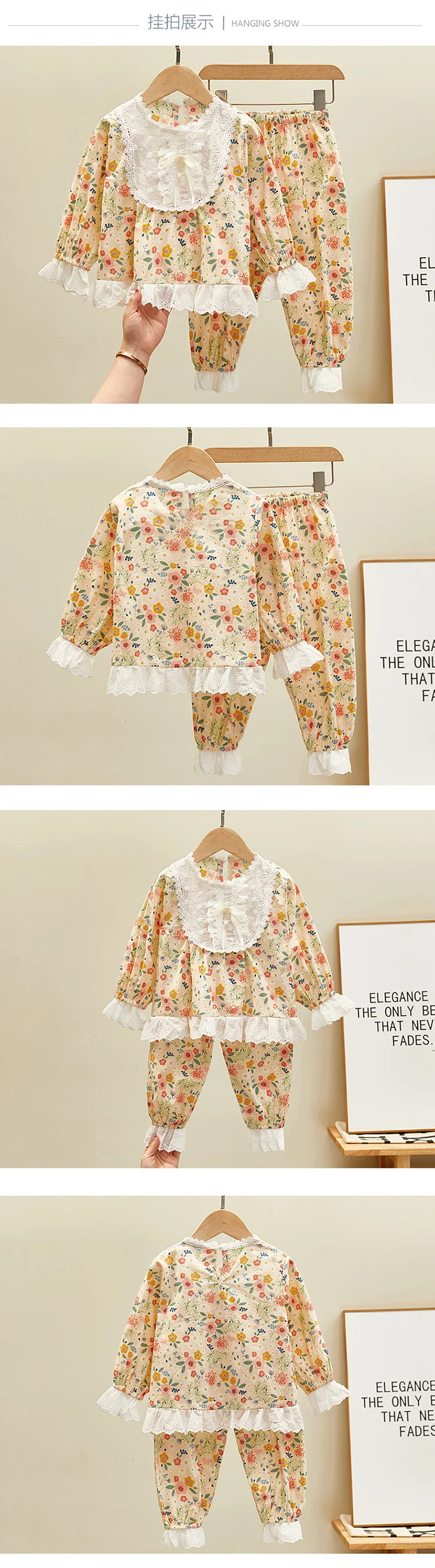 pajama sets cute	 Kid Sleepwear Girl Floral Pajama Set.Vintage Spanish Style Toddler Embroidered Lace Pyjama Set Nightwear.Children Clothing 11T designer nightgowns