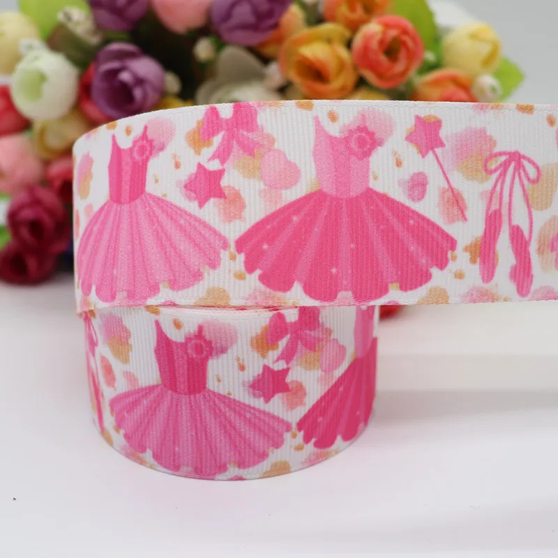 1.5" 38MM Ballet Girls Printed Grosgrain Ribbons For Hair Bows DIY Handmade Materials 10 Yards