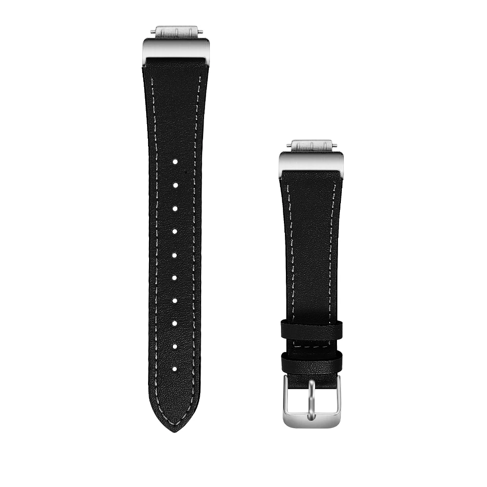 black Joyozy двойной кожаный модный Удобный прочный для fitbit inspire часы классический кожаный ремешок для fitbit inspire ремешок для часов - Цвет ремешка: black
