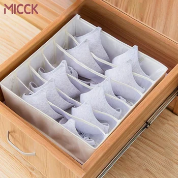 

MICCK Foldable Underwear Clothes Container Nylon Mesh Separate Storage Boxes Wardrobe Closet Organizer Drawer Dividers Case