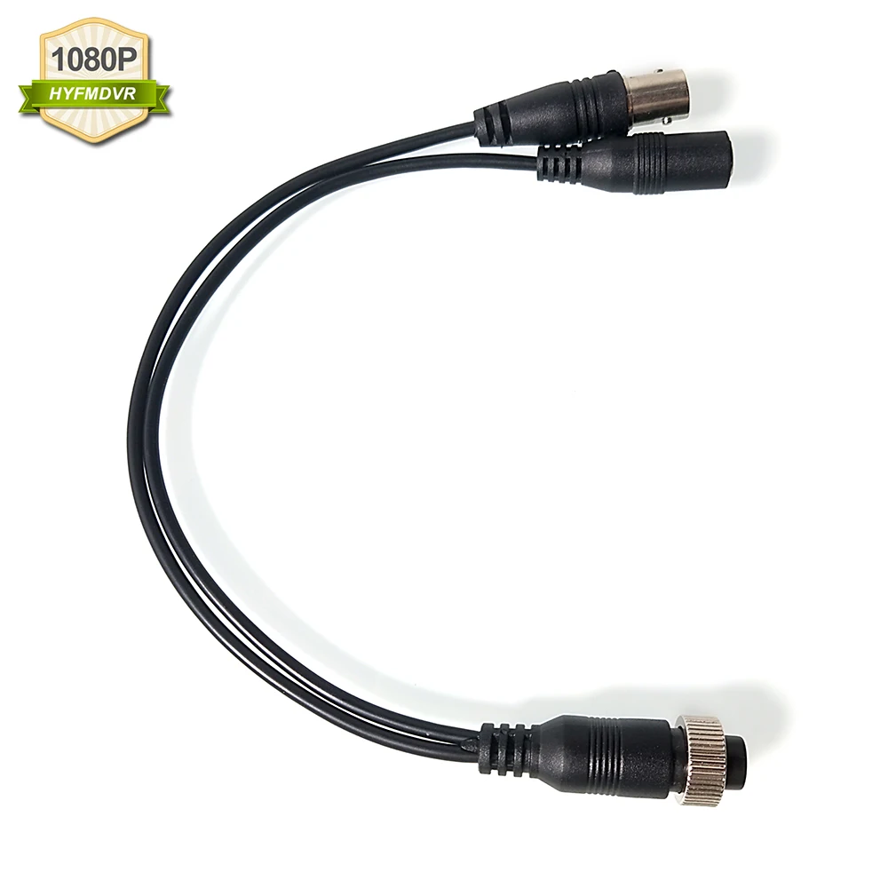 HYFMDVR авиационный головной адаптер кабель солнцезащитный 4P авиационный женский поворот BNC видео
