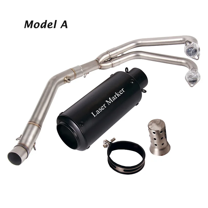 Motorcycle Exhaust Whole System Short Escape Muffler Tube Front Header Link Pipe for Yamaha YZF-R3 R25 - Image 2