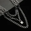 Layered Chain Necklace Neck Chains Lock Pendant  Jewelry For Women Punk Choker Padlock Goth Jewelry Grunge Aesthetic Accessories ► Photo 3/6