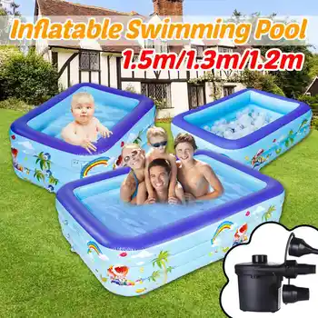 

Children's Home Use Paddling Pool Large Size Inflatable Square Swimming Pool Heat Preservation Kids inflatable Pool120/130/150cm