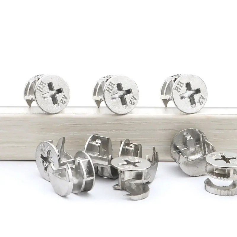 3 in 1 Dowel Jig Screw Connector Kit Furniture Connecting Hardware Eccentric Wheel Nut Cam Lock Nut Woodworking Accessories
