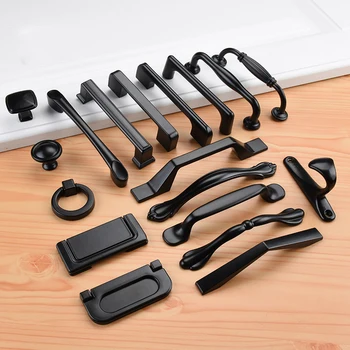 Black Handles for Furniture Cabinet Knobs and Handles Kitchen Handles Drawer Knobs Cabinet Pulls Furniture Hardware