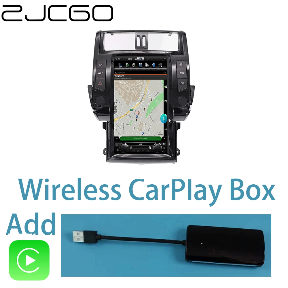 Screen add CarPlay Автомобильный мультимедийный плеер стерео навигация GPS, DVD Радио Навигация Android экран для Toyota Land Cruiser Prado 150 LC150 J150 2010 - Цвет: Screen add CarPlay